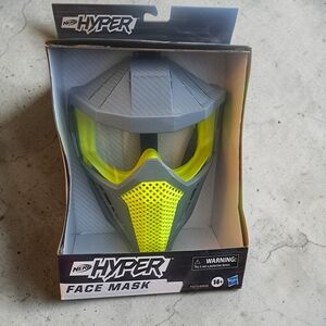 NERF Hyper Face Mask in Gray and Neon Yellow